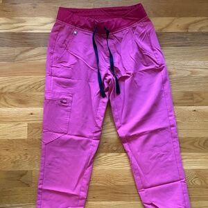 Figs scrubs pink jogger bottoms (XS petite)